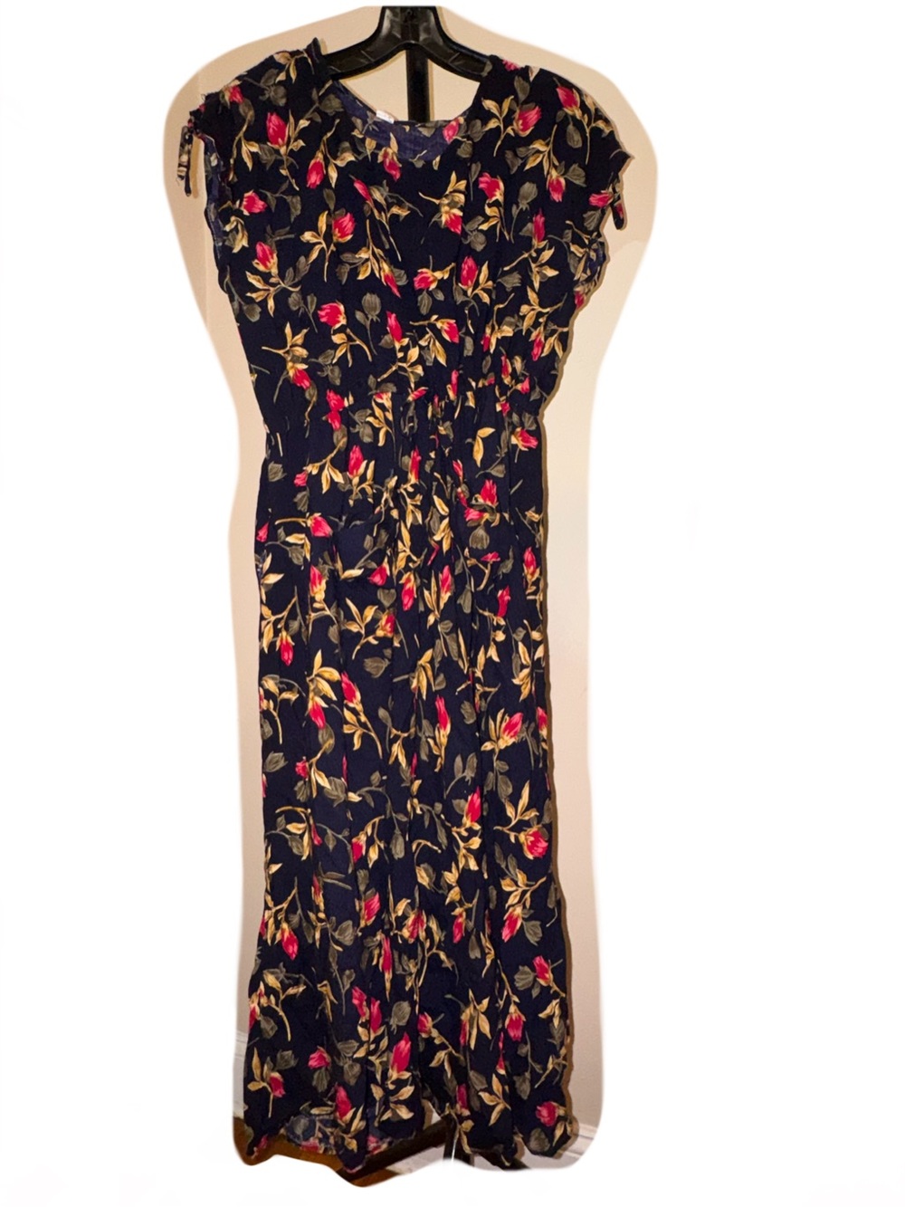 Elegant Vintage Floral Midi Dress